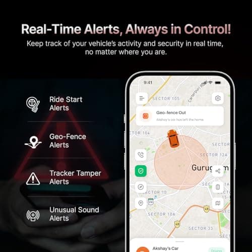 Qubo Wireless GPS Tracker from Hero Group | Free 4G SIM & 12 Months Recharge + 1 Year Cloud Subscription | Voice Monitoring | 10000 mAh Battery | Ride Start & Geo Fence Alerts | For Car, Bike, & Truck 3