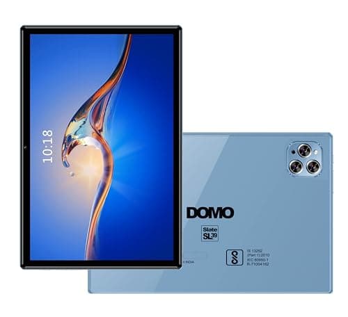 DOMO Slate SL39 10.1-Inch 4G Tablet PC, 4GB RAM + 32GB inbuilt Storage,1TB Expandable, Dual SIM Slot, Octa Core CPU, GPS, Bluetooth (Blue)