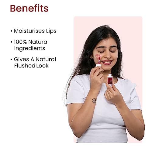 Earth Rhythm Lip, Cheek & Eye Shadow Tint - Mermaid & Brandy Combo, with Goodness of Pomegranate & Grape Seed Extract, Blush for Women & Girls – 10ml (Pack of 2) 2