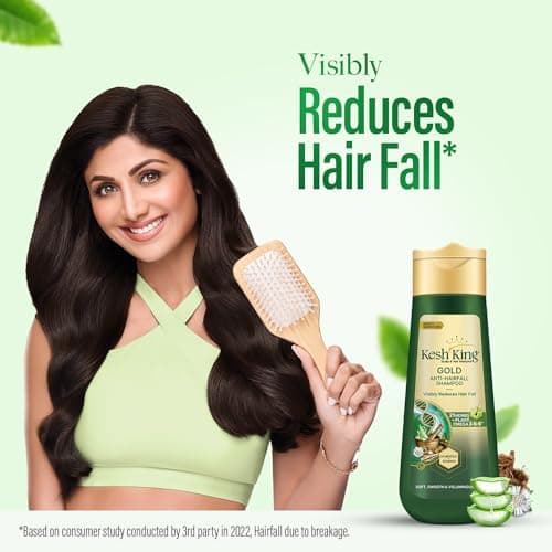 Kesh King Gold Anti Hairfall Shampoo, Reduces Hair Fall, Makes Hair Strong, Strengthens, Nourishes & Conditions, For Soft, Smooth & Voluminous Hair, For Men & Women, 1000 ml 3