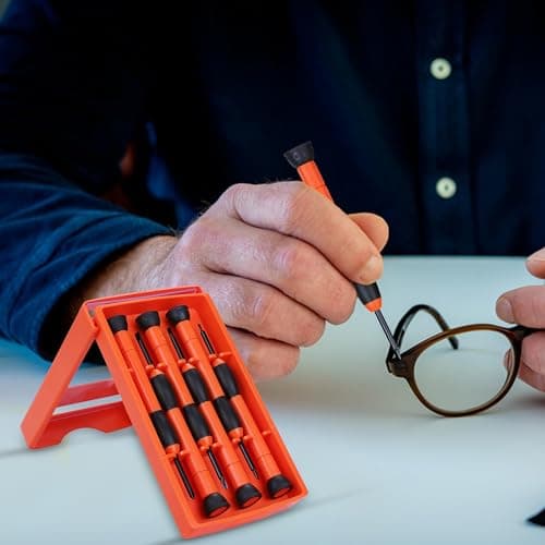 Taparia PSF6 Precision Screwdriver Set, 6 Pieces | Flat/Slotted Tips | High-Grade Alloy Steel Blades with Comfortable Plastic Handles | Sizes: 0.8mm, 1.0mm, 1.2mm, 1.6mm, 2.0mm & 2.5mm 2