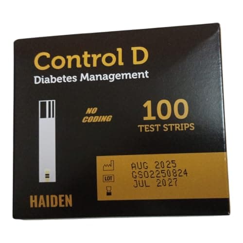 Control D blood glucose test strips 100 strips (Black) glucometer strips 2