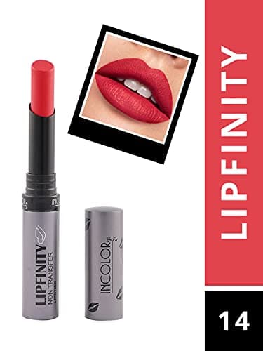 INCOLOR Lipfinity Color Sensational, Light Weight, Long Lasting, Matte Finish & Soft Creamy Liquid Lipstick For Girl & Women, 2.3g Shade 14 2