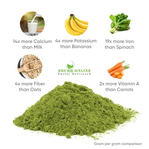 Homeda Organic Moringa Powder Superfood (200g) Moringa Leaves Powder for Weight Loss, Eating & Immunity, Height, Kids - Drumstick Juice, Murungai Keerai, Pure Fresh Munagaku Leaf Organic 3