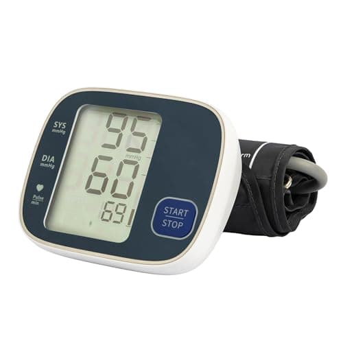 AGARO Automatic Portable Digital Blood Pressure Monitor, Upper Arm BP Machine with Large LCD Display, Adjustable Upper Arm Cuff, Accurate BP & Pulse Monitoring for Home Use