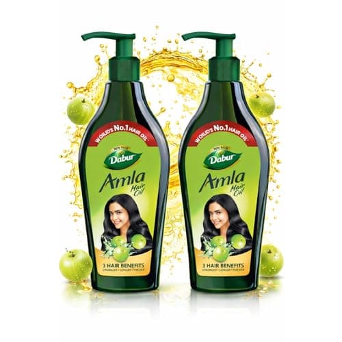 Dabur Amla Hair Oil - 1100ml (550ml x 2) | For Strong, Long and Thick hair | Nourishes Scalp | Controls Hair Fall, Strengthens Hair & Promotes Hair Growth