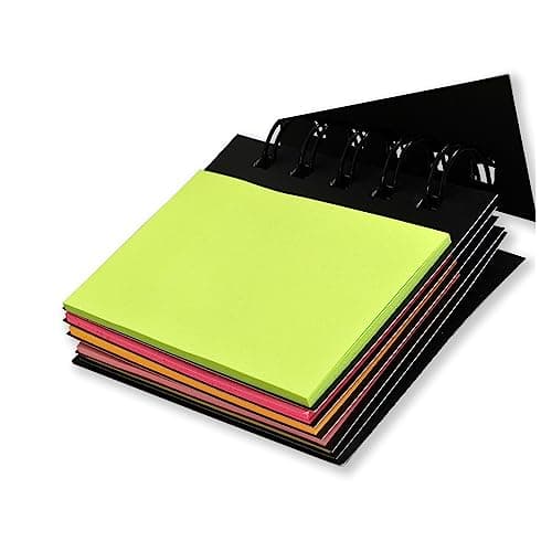 Amazon Brand - Solimo Sticky Notes Pad, Pocket-Size, Wirobound (2 x 3 Notes and Flags, 5 Colours) 3