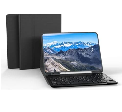 RTSY Keyboard Case for Samsung Galaxy Tab S11 (11 Inch) Model SM-X730 & SM-X736B with S Pen Holder, Slim Stand Cover Detachable Wireless Bluetooth Keyboard, Black