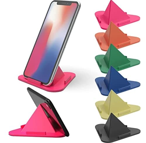SKYCELL Portable Three-Sided Triangle Desktop Stand Mobile Paradise Universal Phone Pyramid Shape Holder Desktop Stand (Multi Color) (Pack of 5) Mobile Holder 4