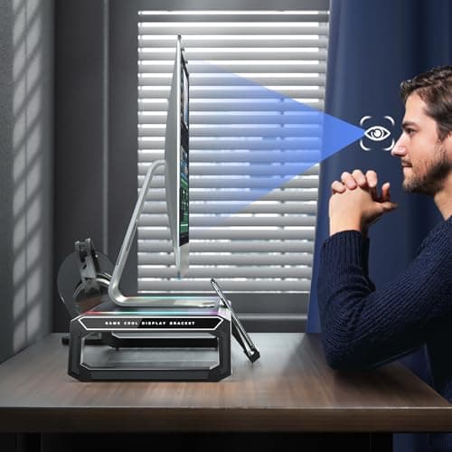 acer Ergo Multifunction Monitor & Laptop Stand Featuring RGB Lighting and a 4-Port USB Hub with Aluminum Multi Keyboard Storage Space Bar, Suitable for Both Office and Home Environments (White) 6