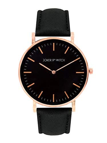 Joker & Witch Faux Leather Unisex Katnis & Peeta Couple Analog Watch Gift Set For Men And Women, Dial_Black 5