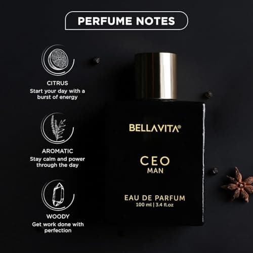 Bella Vita Luxury CEO MAN Perfume 100ml | Long Lasting | Eau De Parfum | Lemon, Lavender, Tonka, Mandarin & Vetiver | Woody, Citrus Premium Fragrance | Ideal Gift for Man 3