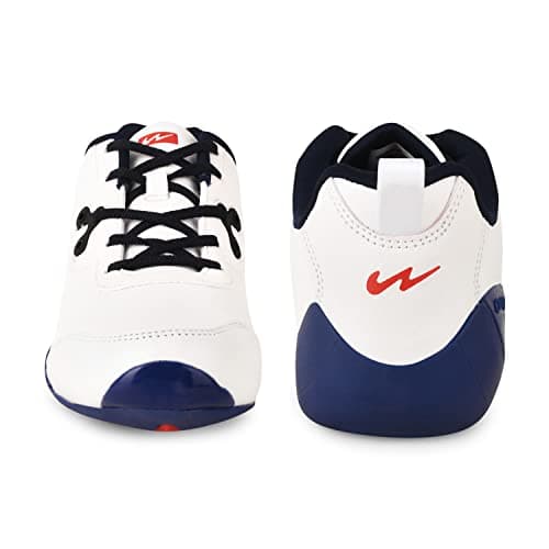 Campus Men Camp ZYLON Sneakers WHT/BLU - 10UK/India, Black 3