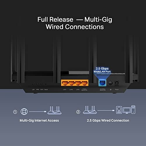 TP-Link Archer AX72 Pro AX5400 Dual-Band Gigabit Wi-Fi 6 Router | 8K Streaming | MU-MIMO | HomeShield | USB Sharing | OFDMA | 5400 Mbps Wireless Speed | 2.5 Gbps WAN/LAN Port 6