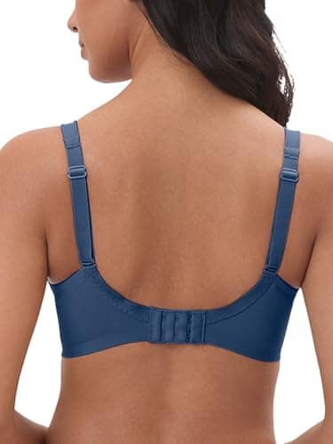 Triumph Minimizer Bra for Women Non Wired Non Padded Full Coverage Soft Breathable Fabric High Support Comfortable Everyday Bra Ink Blue 36D Pack of 1 3