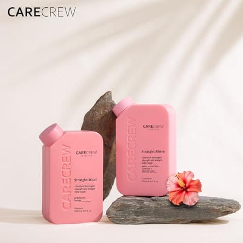 Care Crew Shampoo (Straight: Wash) | Reduces hairfall upto 84% after treatment | Sulfate-Free & Color-Safe | Enriched with Wheat Silk Protein , Corn Silk , Hibiscus Flora | pH Balancing Formula for Al 4
