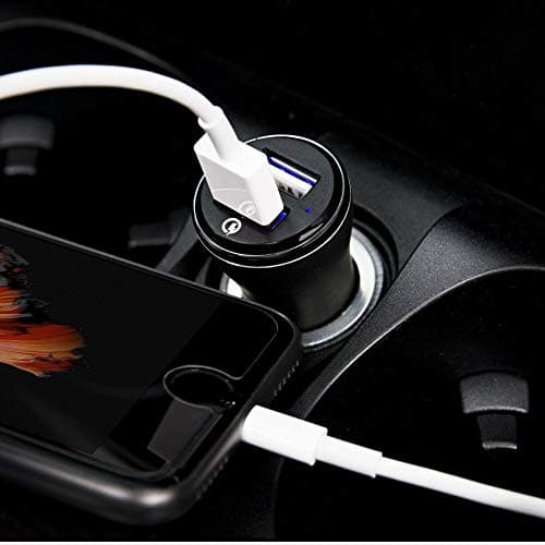 Spigen Total 30w(15w+15w) Car Charger Adapter Dual Port(2 Type-A) for iPhone 17/16/15/14/13/12/11/X Series, Galaxy S26/25/24/23 & More (F27QC) - Black 4