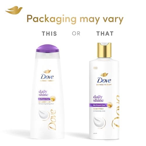 Dove Daily Shine Shampoo 340 ml|| For Dry and Damaged|| Strengthening Shampoo Gives Smooth and Strong Hair - Mild for Men & Women 3