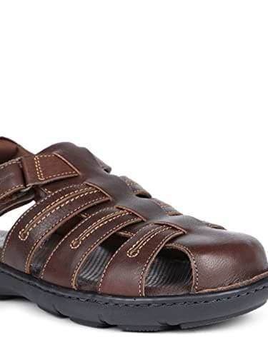 Hush Puppies Nw Track Fisherman E Men's Dark Brown Sandals - 9 UK (8644870) 5
