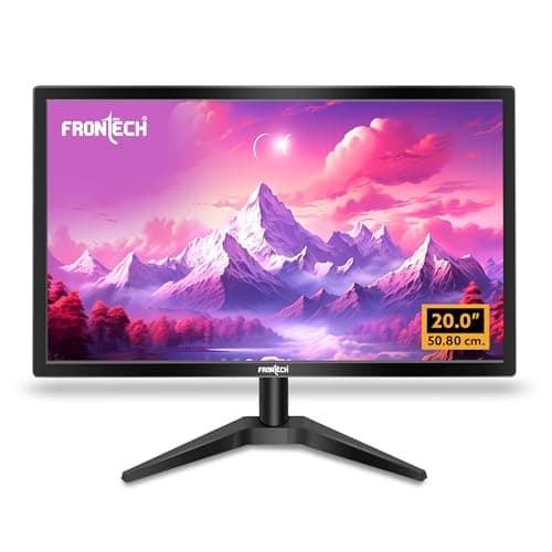 FRONTECH 20 Inch (50.8 cm), LED, HD 1600 x 900, 60Hz, Black, 16.7M Colors, Wall Mountable, Slim & Stylish Design, HDMI, VGA, Built-in Power Supply Monitor (MON-0054)