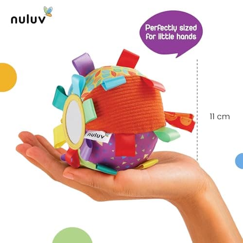 Nuluv Learning & Activity Play Ball - Soft Plush Infant & Preschool Toy, Multicolour Baby Ball with Rattle Sound 3