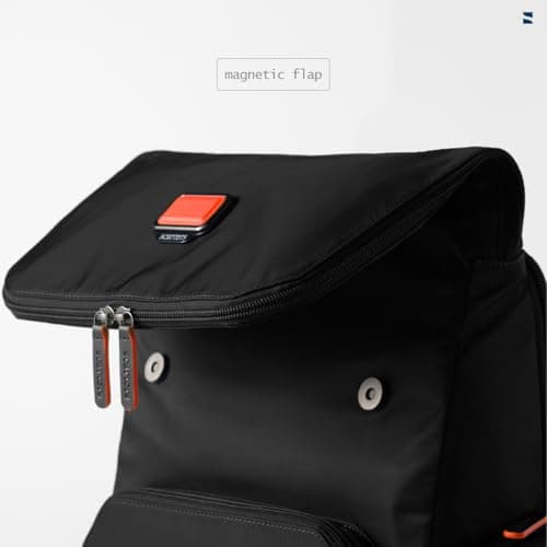 scarters Roam Laptop Backpack 24L | Vegan Leather & Nylon | Fits 15.6" | Travel, Campus & City Bag | Magma Black 4