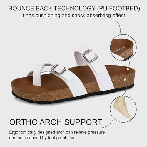 Centrino Women’s Berkin-Style Slip-On Sandals | Open Toe Design | Soft PU Footbed | Lightweight & Comfortable | Arch Support | On-Grip Sole | Casual Outdoor Wear (7693) 4