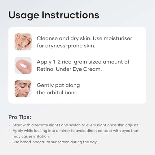 Cureskin Vitamin K + Retinol 01% Under Eye Cream | Reduces Dark Circles, Wrinkles & Fine Lines | With Peptides for Puffiness | For Women & Men | 15 g 5