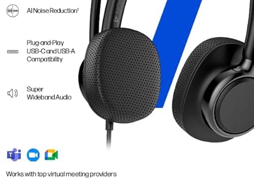 POLY HP Mission 420 Stereo USB Wired Headset Customer Special 1 WW 5