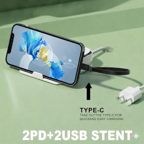 5.1A Fast Charger – Dual PD + 2 USB Multi-Port Charging Hub with Type-C Support 3