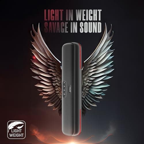 Intex Beast 20X Newly Launched 20W BT Soundbar with 360° Surround Sound, Rhythmic RGB Light, 52mm×4 Drivers, 5hrs Playback Time, TWS Feature, Type C Fast Charging, BT V5.4, USB/AUX/TF (Black) 3