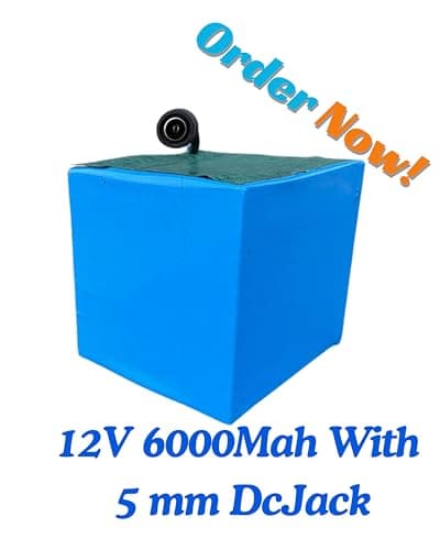 12V 6000mAh Lithium-Ion Rechargeable Battery Pack 3