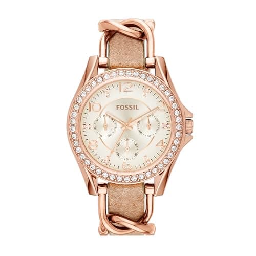 Fossil Riley Analog White & Beige Dial Women's Watch -ES3466