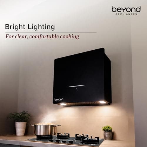 Beyond Appliances Cube Pro Plug N Play Ductless Kitchen Chimney | 1400 CMH | Auto Clean | 5-Stage Charcoal Activated Filter | Touch Control | 3-way Suction | 48dB Low Noise | Black | PAN INDIA SERVICE 4