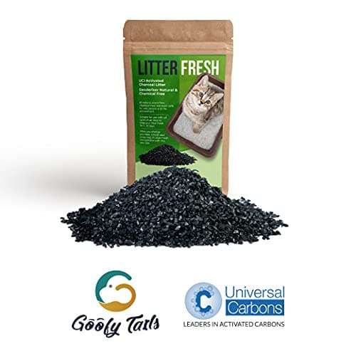 Goofy Tails Cat Litter Activated Charcoal Deodorizer 200g|Cat Litter Accessories for Odour Free Cat Litter Box| Cat Box Odour Eliminator| Ideal Topper for Cat Litter Sand| Cat Litter Box Deodorizer 2