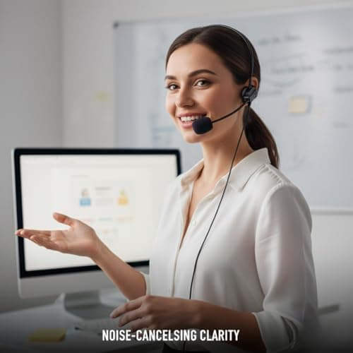 Drumstone(𝚂𝚙𝚎𝚌𝚒𝚊𝚕 𝚆𝚊𝚛𝚛𝚊𝚗𝚝𝚢 5 𝚈𝚎𝚊𝚛'𝚜 - Professional Wired Headset Microphone for Teaching Gaming Streaming Recording Presentations Seminars Fitness Events with and Noise Reduction 5