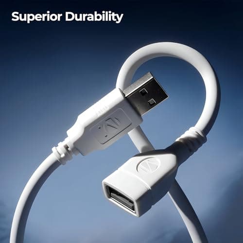 Zebronics USB Extension Cable, 1.5 Meter Length, 480Mbps Data Transfer, Full Copper Core, Nickel-Plated Connectors, Durable Build, For TV, Laptop, PC, Hard Drive, Gamepad (UEC15) 5