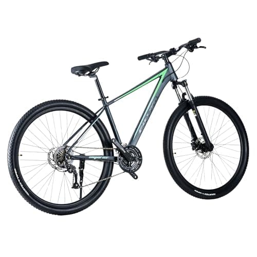 FitTrip Snyper GT 29T | Shimano MT200 Hydraulic Disk Brakes Cycle | Zoom Alloy Lockout Suspension | Shimano 21spd Altus Gearset | Superior 6061 Al Alloy Frame | Unisex (Oceanic Green)