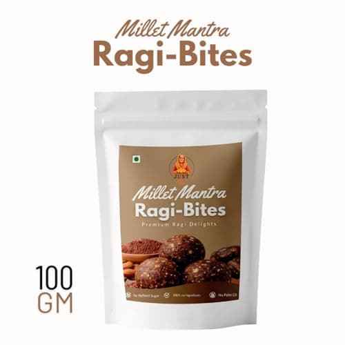 Millet Mantra Ragi Bites Healthy Millet Snack | No Refined Sugar Jaggery Sweet | Calcium & Iron Rich Energy Bites | Traditional Laddu Style | 100g 3