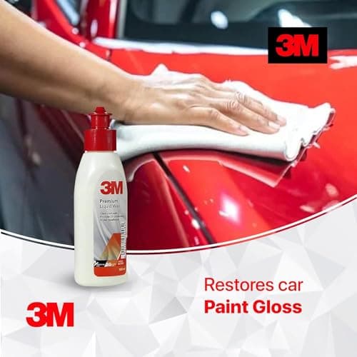 3M Premium Liquid Wax, Restores Car Paint Gloss, Water Repellent and UV Protection (100ml, Pack of 1) 4