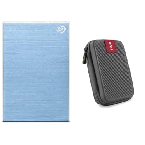 Seagate One Touch 2TB External HDD with Password Protection Light Blue, for Windows and Mac, with 3