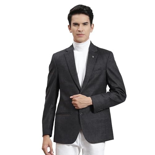 Monte Carlo Dark Grey Check Lapel Collar Coat