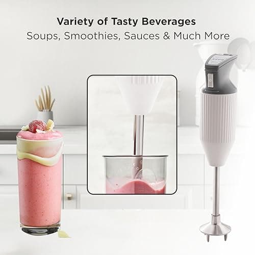 BOSS E111 Portable Hand Blender 180 Watt | Easy to Clean and Store | ISI-Marked, Grey 4