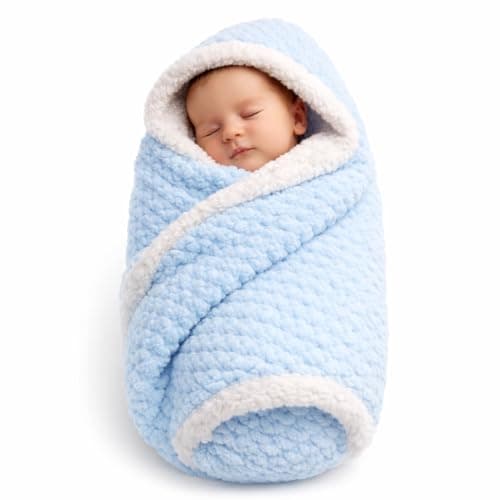 First Kick Premium Baby Blanket 100×75 cm – Ultra Soft Flannel Sherpa Newborn Blanket for Winter, AC, Stroller, Crib, Travel (0-12 Months)