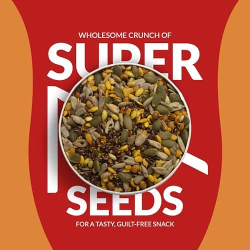 Avarya 7 Seeds Mix 200 Gms | Pumpkin Seeds, Sunflower Seeds, Watermelon Seeds, Flax Seeds, Chia Seeds, Sesame Seeds, Soy Nuts | Roasted & Salted | Superfood Blend | High in Fibre | Pack of 1 2