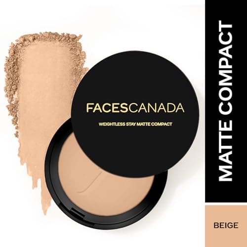 FACES CANADA Lightweight Matte Finish Combo - Weightless Stay Matte Compact Powder - Beige 03 (9 gm) + Ultime Pro Makeup Fixer (50 ml) | Long Lasting Makeup Setting Spray | Hides Imperfections | Flawl 3