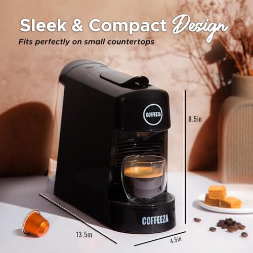 COFFEEZA Finero Next Pod Coffee Machine & Capsule Storage Drawer Combo | Perfect Espresso & Cappuccino Maker with 50-Pod Capacity Storage | Compatible with Nespresso Pods| 1-Year Warranty 4