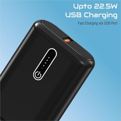 TexoVera 10000 mAh 22.5 W Compact Pocket Size Power Bank (Black, Lithium-ion, Fast Charging, Power Delivery 3.0, Quick Charge 3.0 for Earbuds, Mobile, Smartwatch, Smartband, Speaker, Tablet, Trimmer) 4