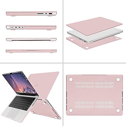 MOCA Case Compatible for New Apple MacBook Air 13 inch 2026 2025 2024 2022, M5 A3449 M4 A3240 M3 A3113 M2 A2681 Touch ID, Mac Air 13.6" Laptop Protective Plastic Hard Shell Cover (Baby Pink) 3
