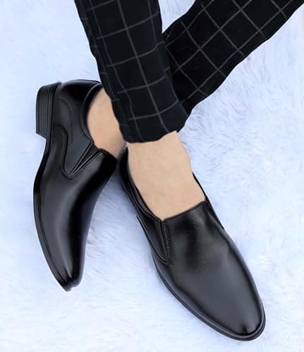 Zixer F6012 Office Wear Soft Derby Formal Shoes for Men || Boys Semi Formal Wedding Party Boots for Men Black 3